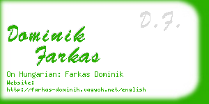 dominik farkas business card